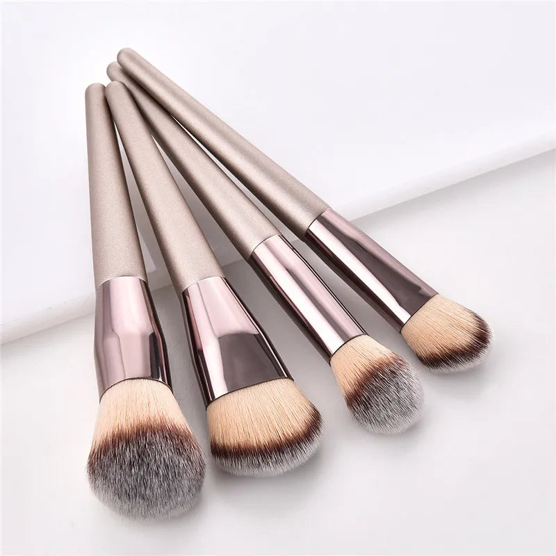 S-Fly Champagne Professional Makeup Brush Set