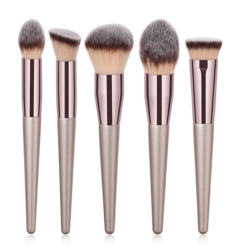 S-Fly Champagne Professional Makeup Brush Set