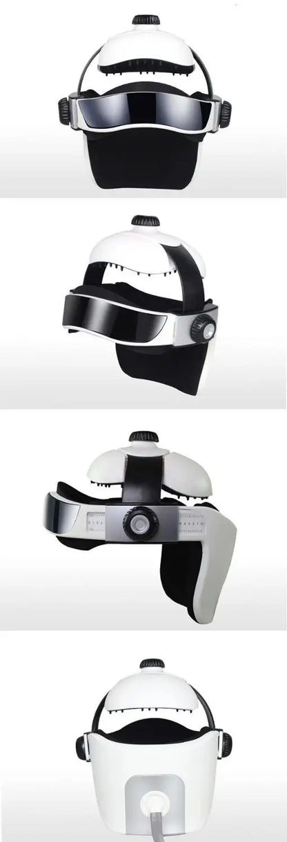 220V 3D Electric Head Massager Intelligent Air Pressure Vibration Finger Press Relaxation With Music Soothing Relax Helmet