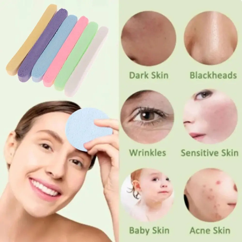 PurePore Compressed Facial Sponges (50 Pcs)