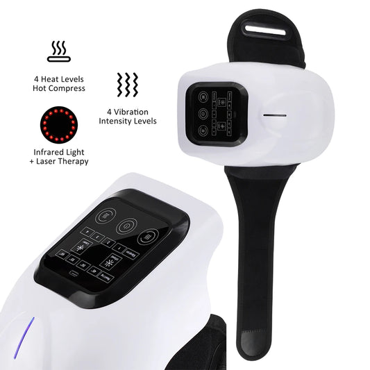 Cordless Knee Massager Infrared Hot Compress Knee Pad Electric 4 Heat 4 Vibration Elbow Shoulder Knee Support Brace Joint Care