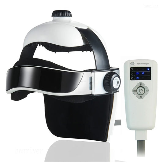 220V 3D Electric Head Massager Intelligent Air Pressure Vibration Finger Press Relaxation With Music Soothing Relax Helmet