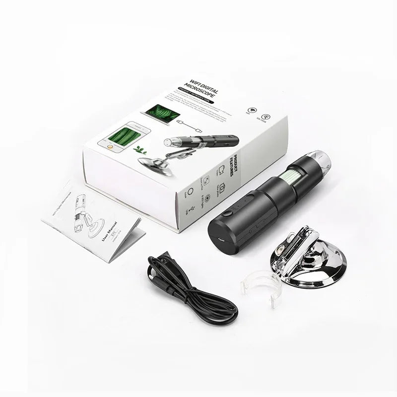 Dermatoscope Skin Analyzer Machine Digital Microscope Camera WiFi Wireless Electron Scalp Detection Pores Magnifier Facial 1000X