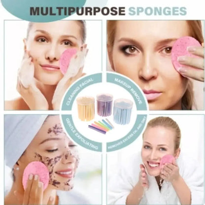 PurePore Compressed Facial Sponges (50 Pcs)