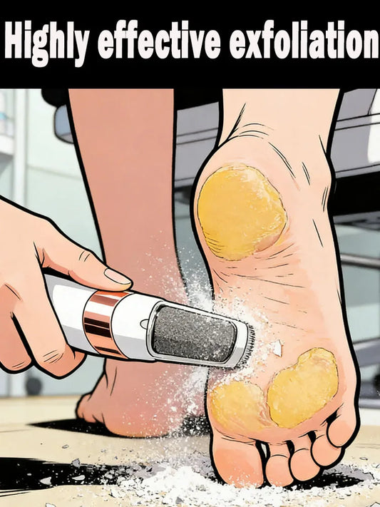Electric foot file, electric callus remover, foot scrubber, foot care tools, pedicure tools, removes dead skin. Unisex.